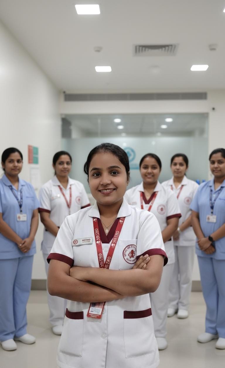 Smiling Nurse at Hospital Ward